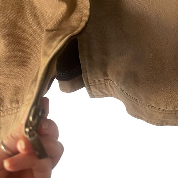Sideout Vintage 90s Size XL Khaki Canvas Workwear Wool Lined Chore Coat Jacket - Picture 5 of 9